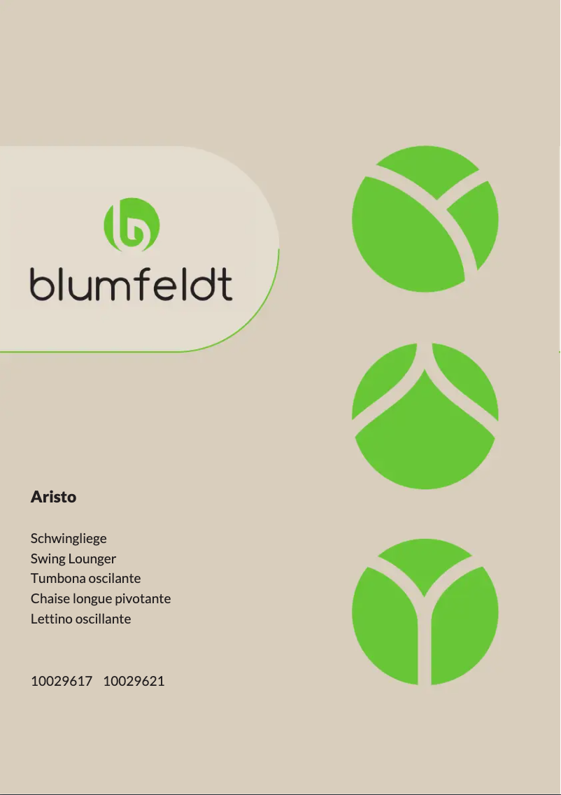 Page n°1 - Manuel utilisateur Blumfeldt Aristo