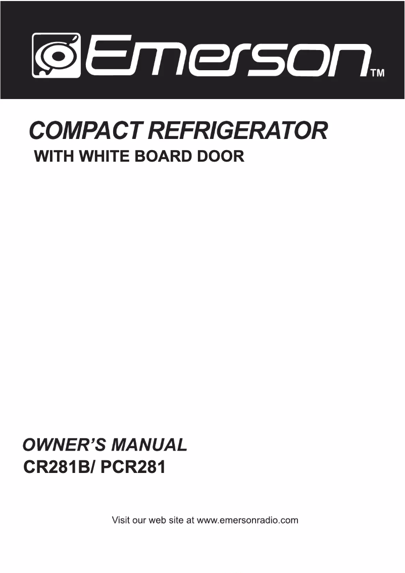 Image de la première page du manuel de l'appareil CR281B