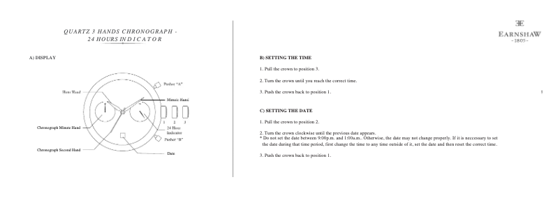 Page n°1 - Manuel utilisateur Earnshaw Longitude ES-8058-02