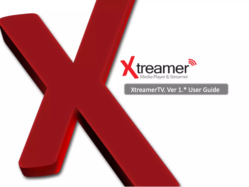Page 1 de la notice Manuel utilisateur Xtreamer TV