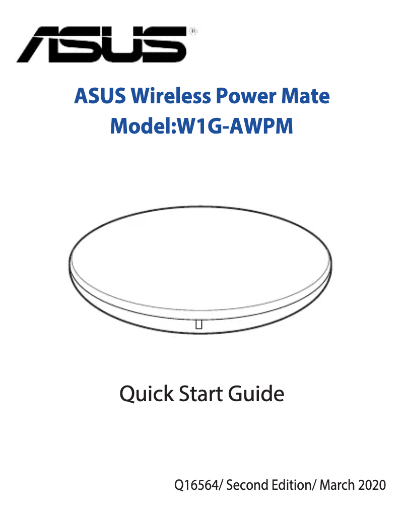 Image de la première page du manuel de l'appareil Wireless Power Mate W1G-AWPM