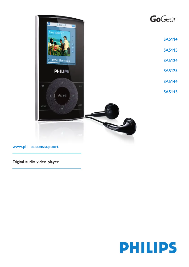 Page n°1 - Manuel utilisateur Philips GoGear SA5124