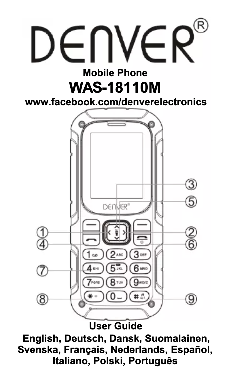 Page 1 de la notice Manuel utilisateur Denver WAS-18110M