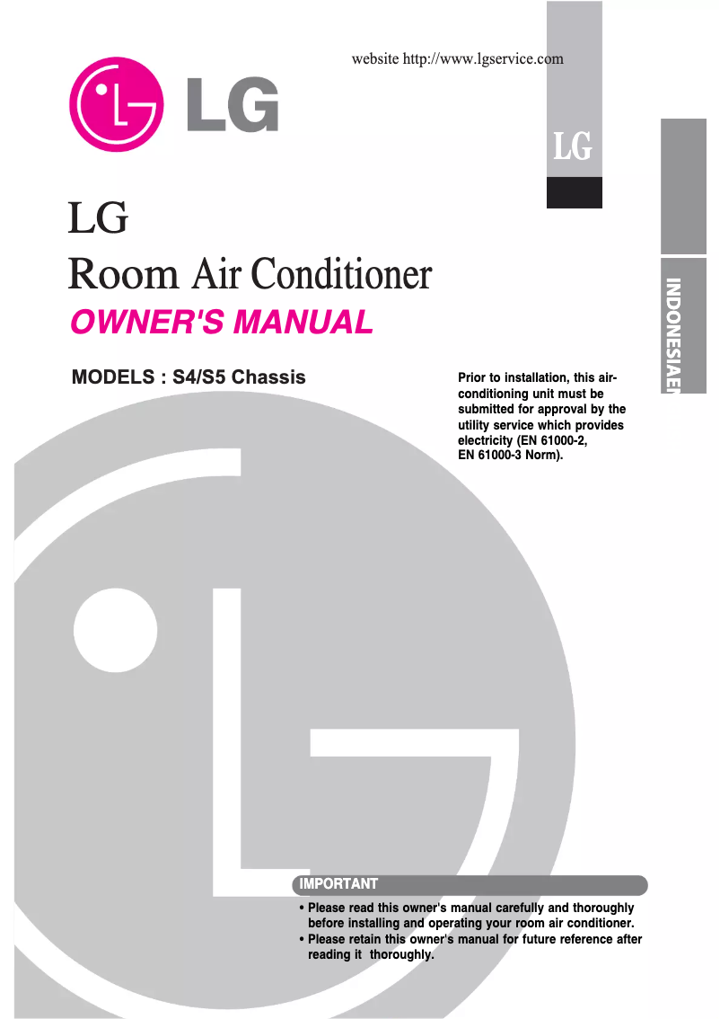 Page 1 de la notice Manuel utilisateur LG HSNC1865D72
