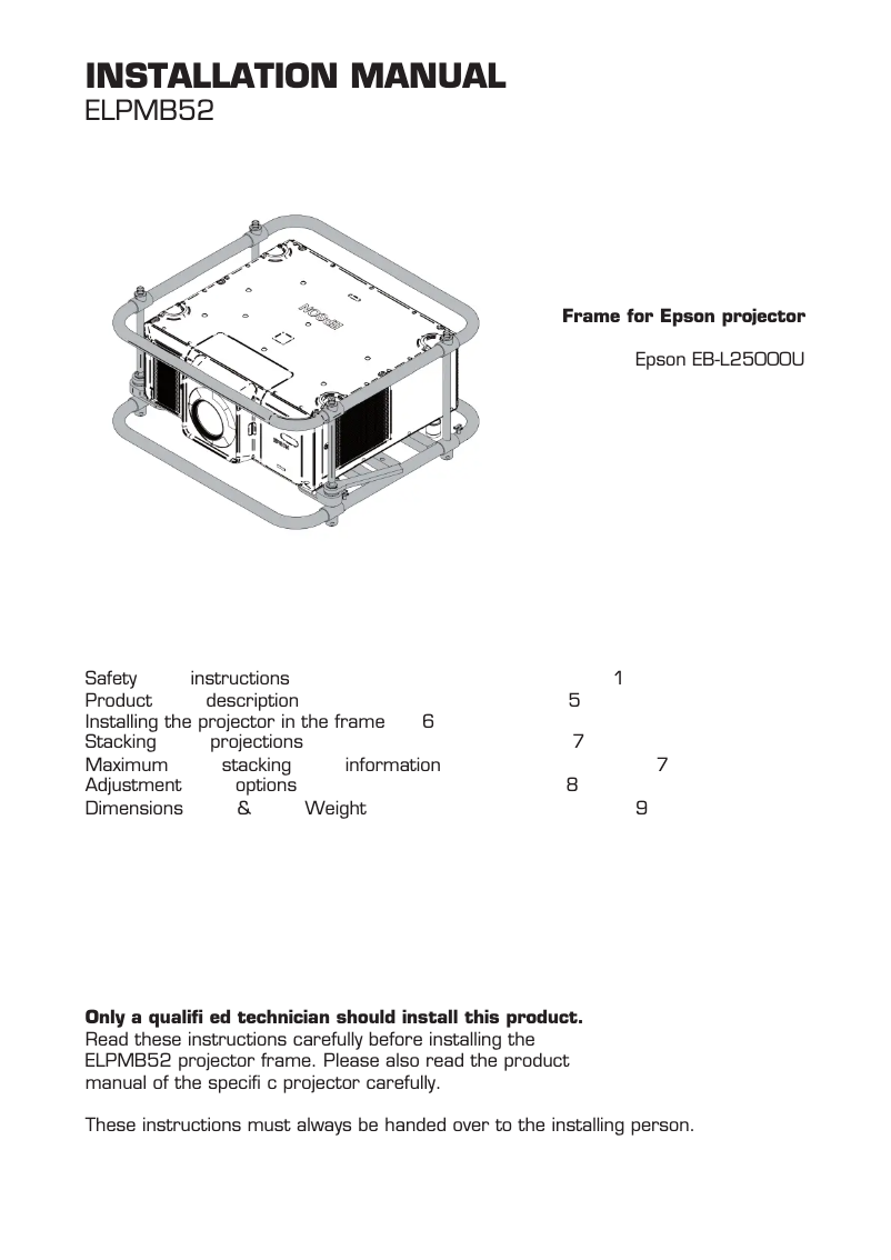 Página 1 del manual Manual de usuario Epson ELPMB52