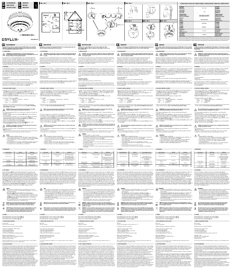 Page 1 de la notice Manuel utilisateur Esylux PROTECTOR K 230 V