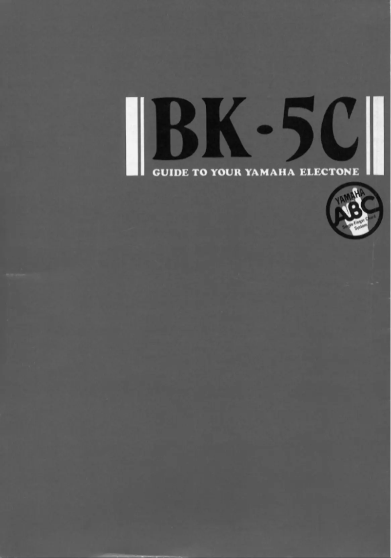 Page 1 de la notice Manuel utilisateur Yamaha Electone BK-5C