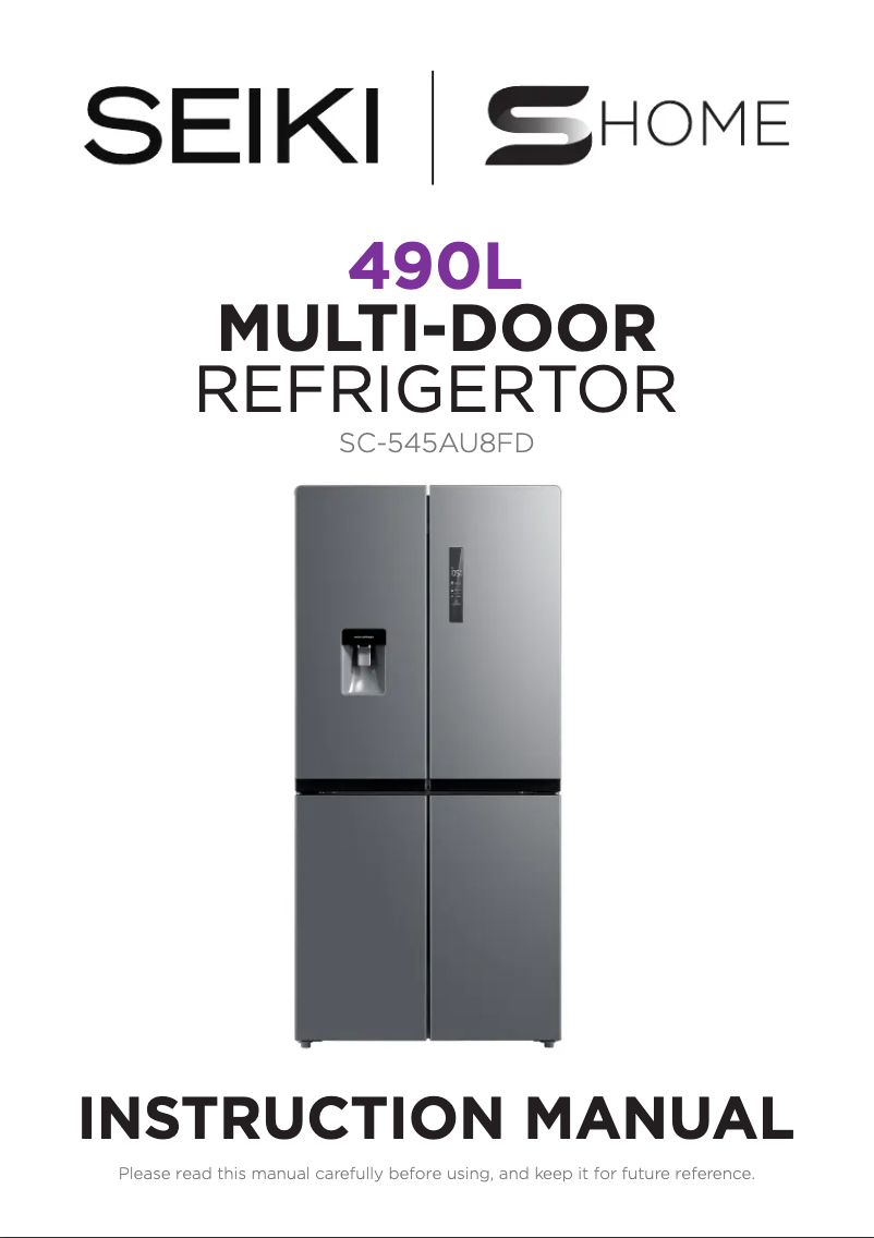 Image de la première page du manuel de l'appareil SC-545AU8FD