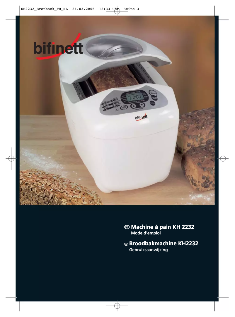 Page n°1 - Manuel utilisateur Bifinett KH 2232