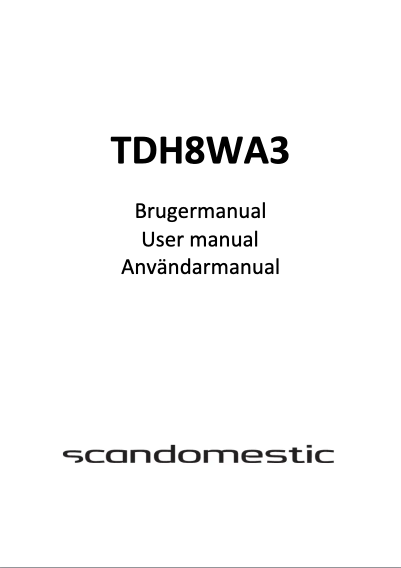 Page n°1 - Manuel utilisateur Scandomestic TDH8WA3