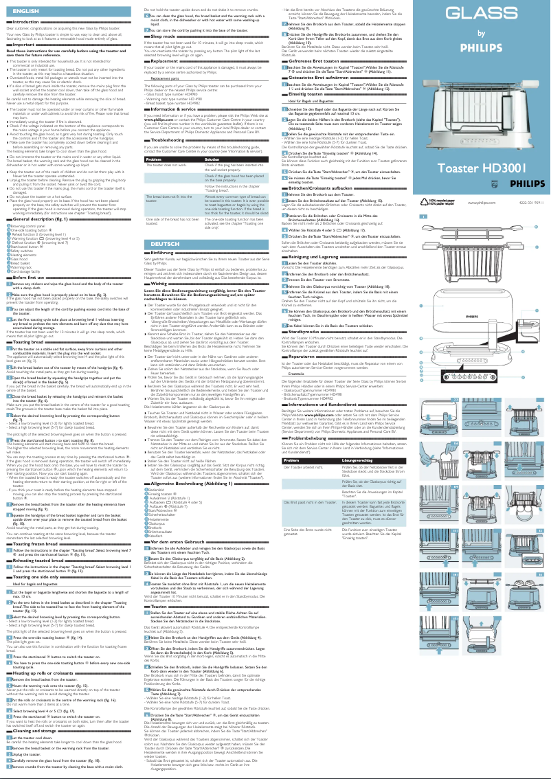 Page 1 de la notice Manuel utilisateur Philips HD300I