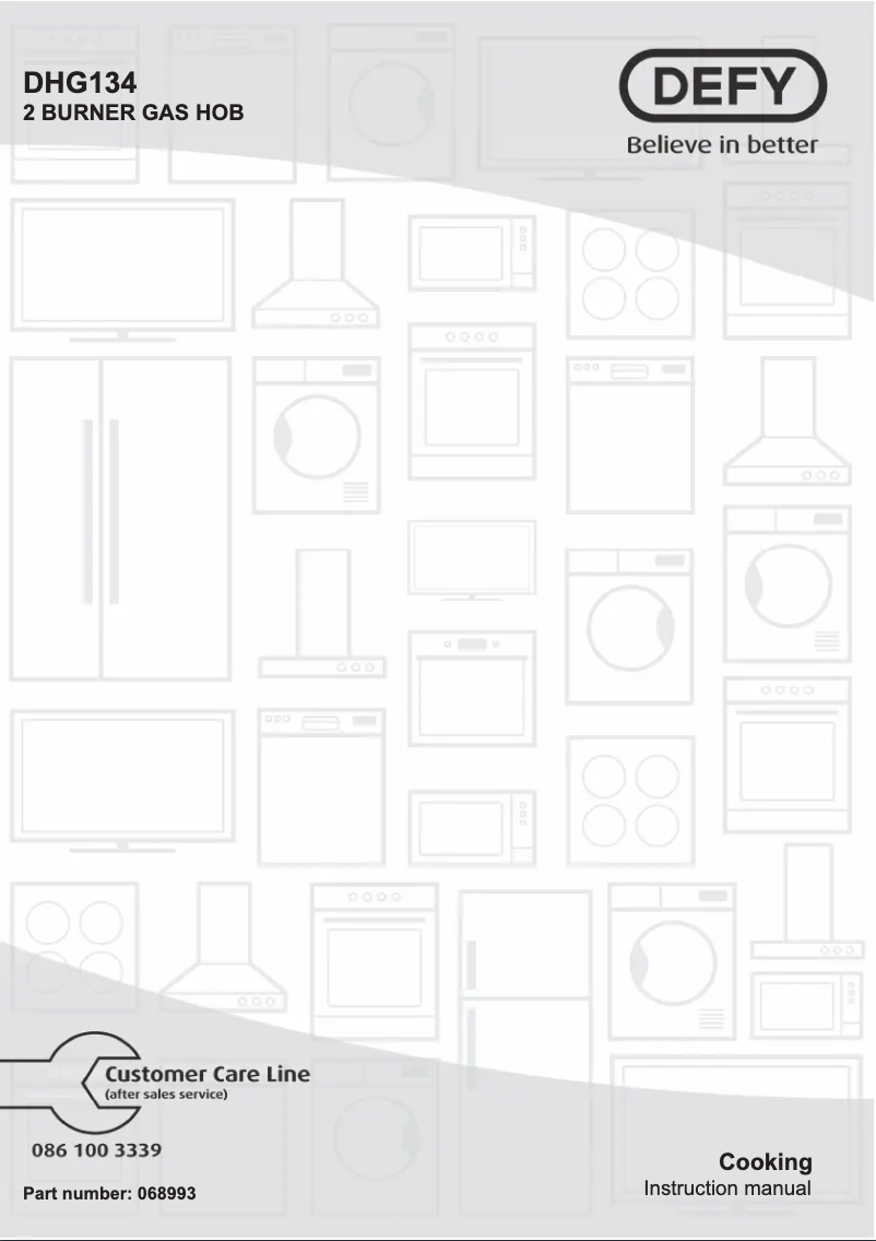 Page 1 de la notice Manuel utilisateur Defy DHG134