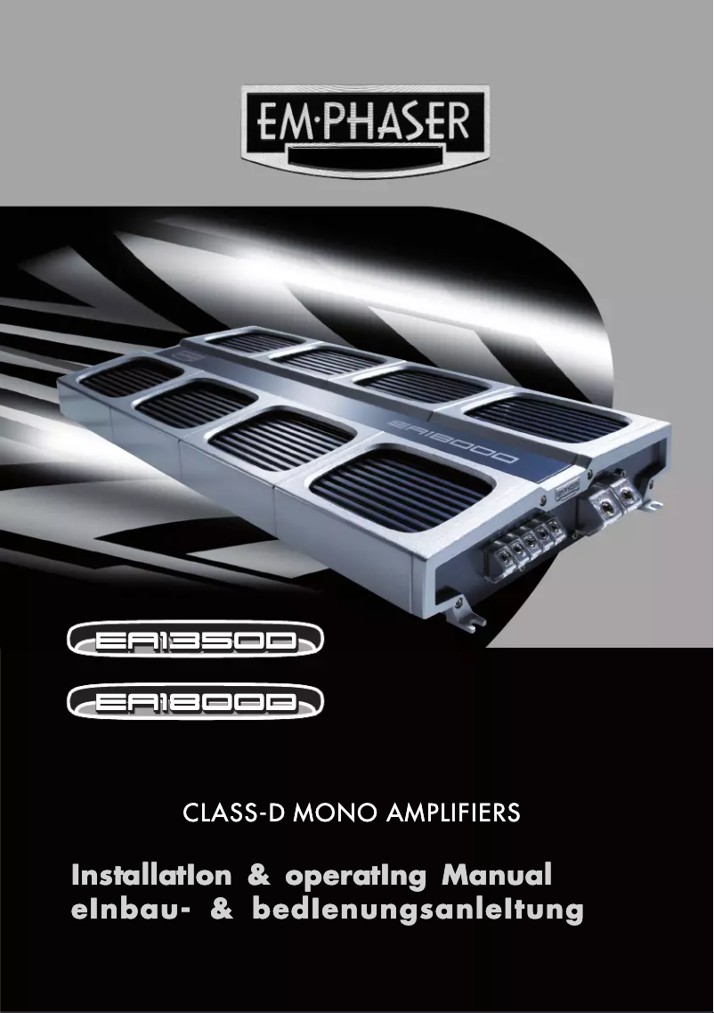 Image de la première page du manuel de l'appareil EA1350D