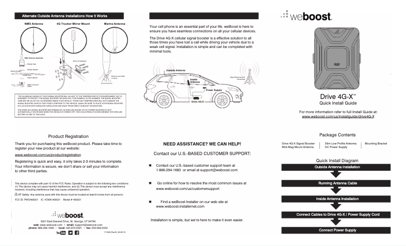 Page n°1 - Manuel utilisateur Wilson weBoost Drive 4G-X