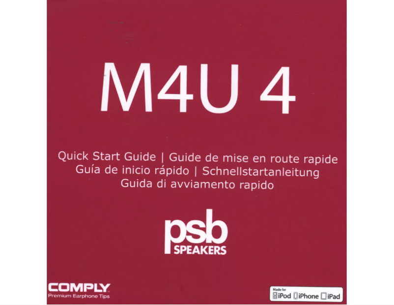 Image de la première page du manuel de l'appareil M4U 4
