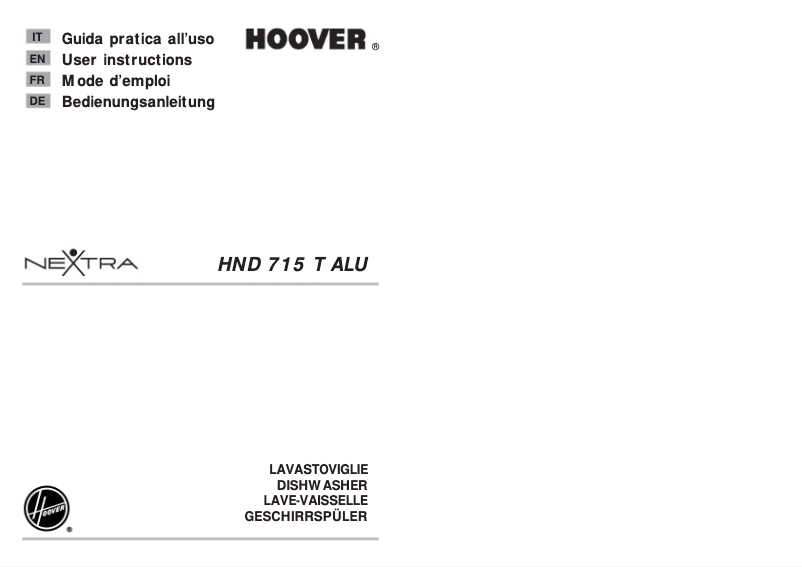Page n°1 - Manuel utilisateur Hoover HND 715TAL-16
