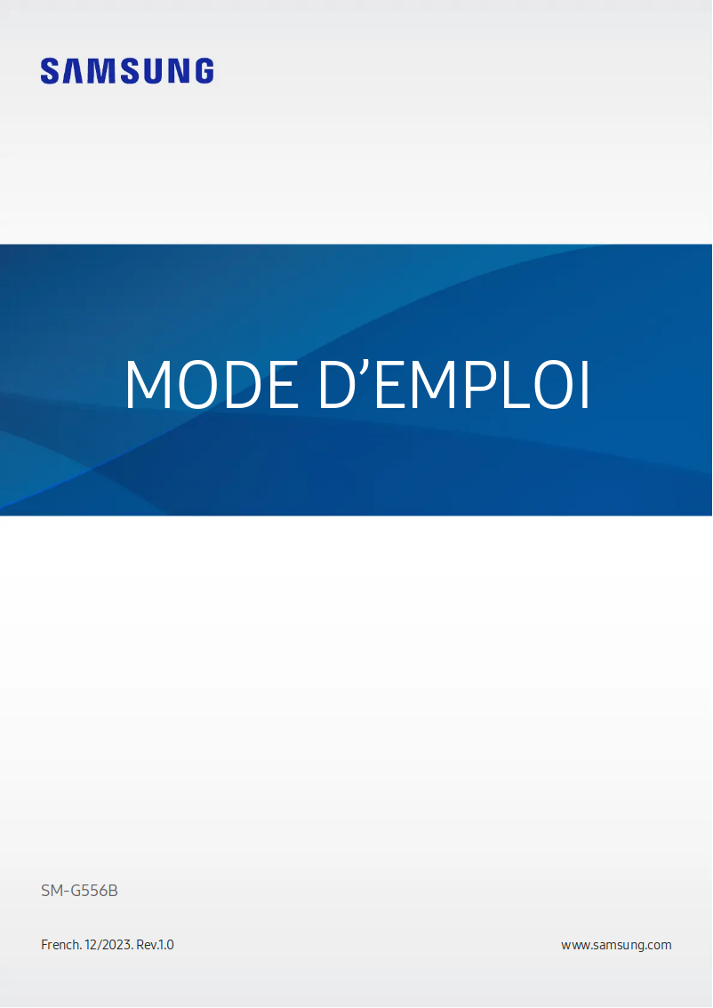 Image de la première page du manuel de l'appareil Galaxy XCover 7