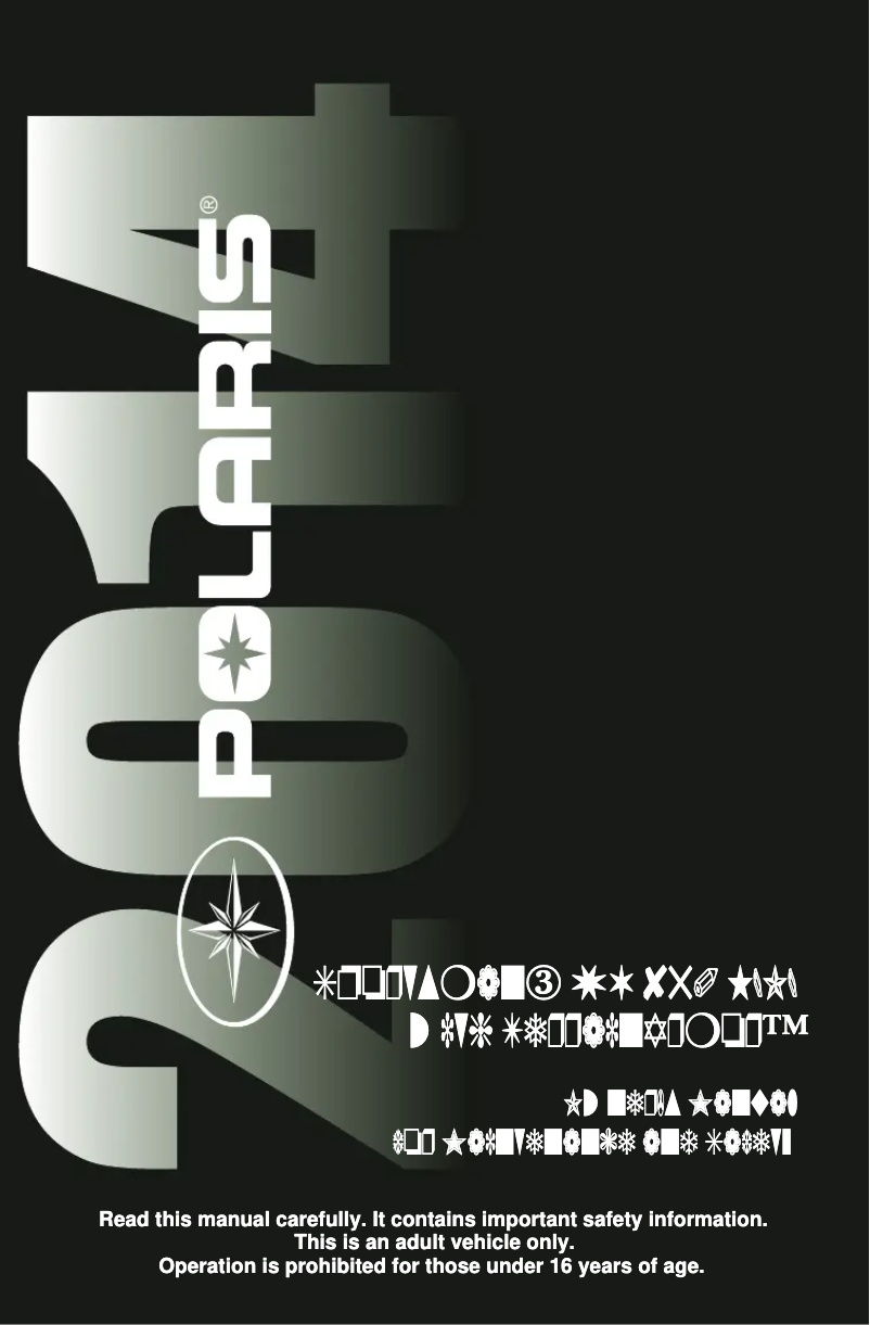 Imagen de la primera página del manual del dispositivo Sportsman WV 850 HO (2014)