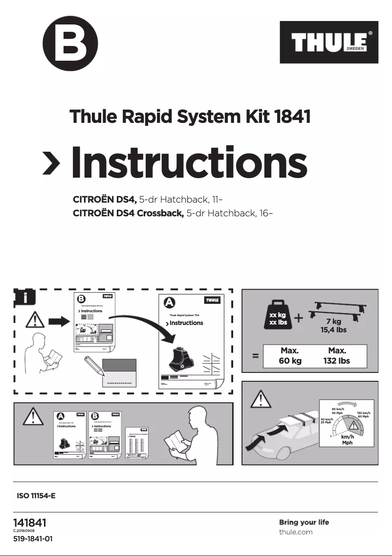 Page n°1 - Manuel utilisateur Thule Rapid System Kit 1841