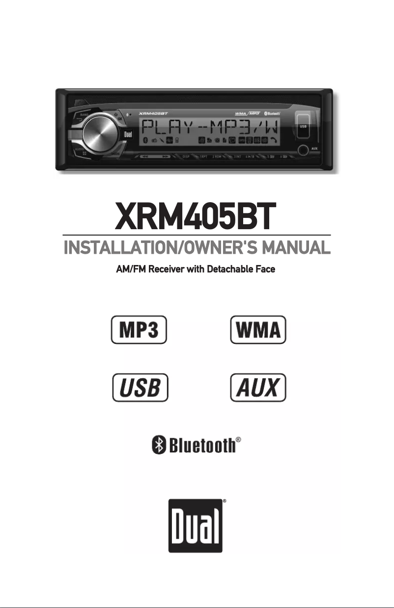 Página 1 del manual Manual de usuario Dual XRM405BT