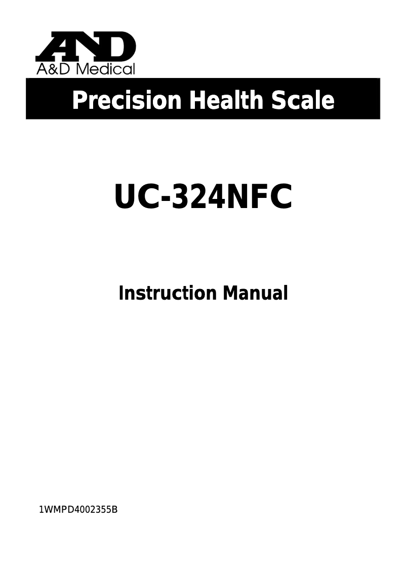 Page 1 de la notice Manuel utilisateur A&D UC-324NFC