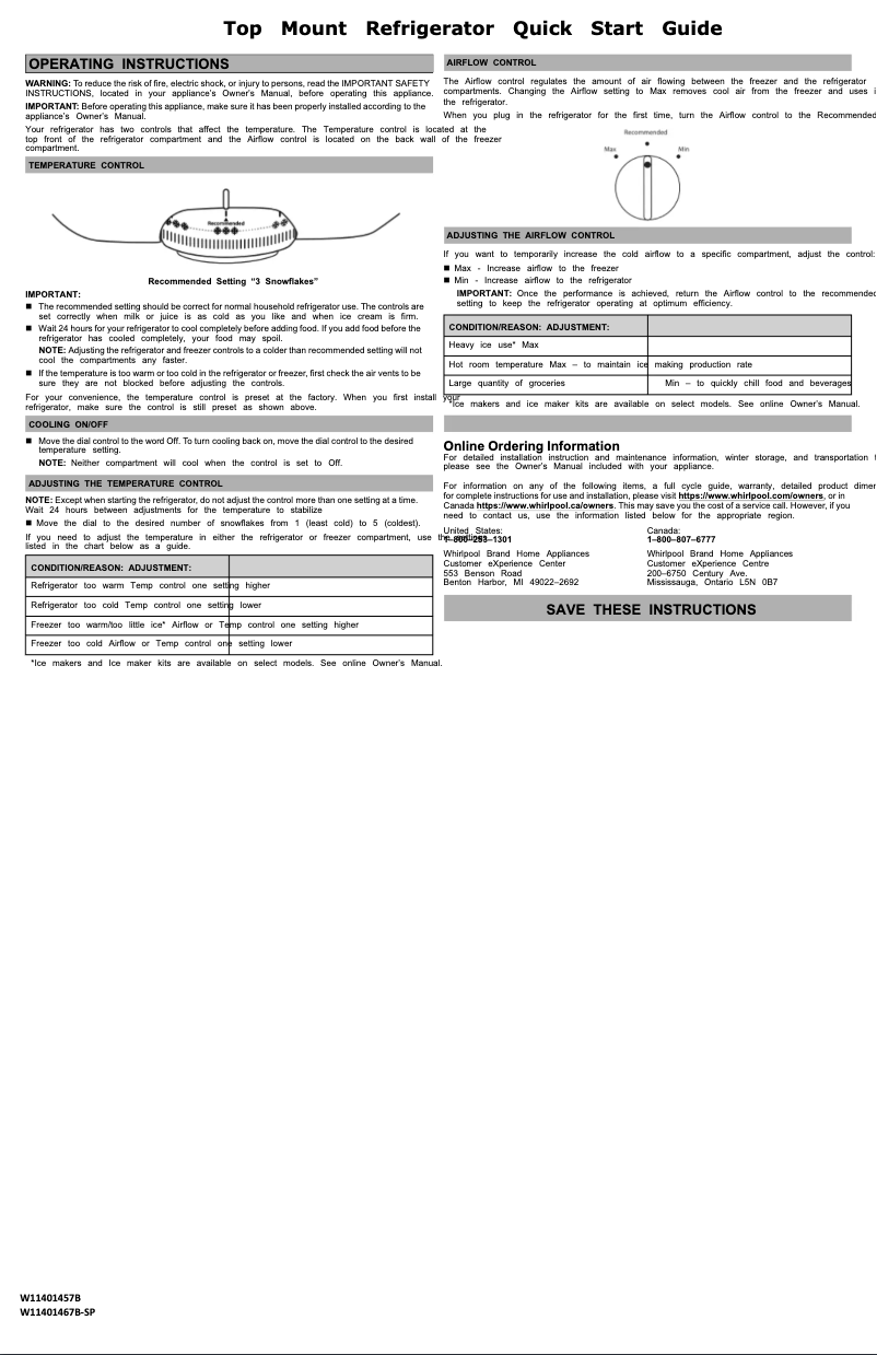 Image de la première page du manuel de l'appareil WRT541SZDM