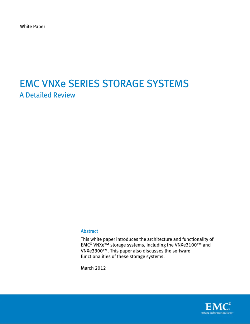 Page 1 de la notice Manuel utilisateur Dell VNXe3300