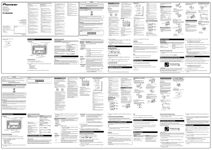 Image de la première page du manuel de l'appareil FH-S820DAB