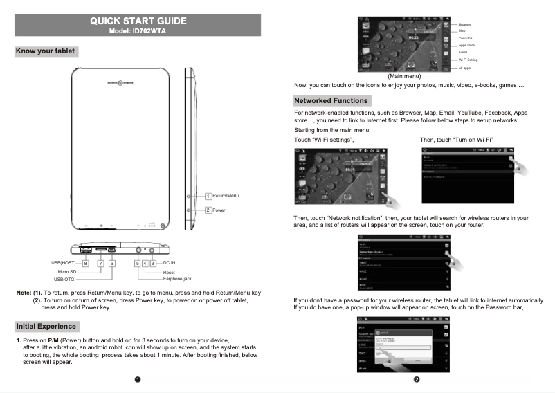 Page n°1 - Manuel utilisateur Sungale CyberUs ID702WTA