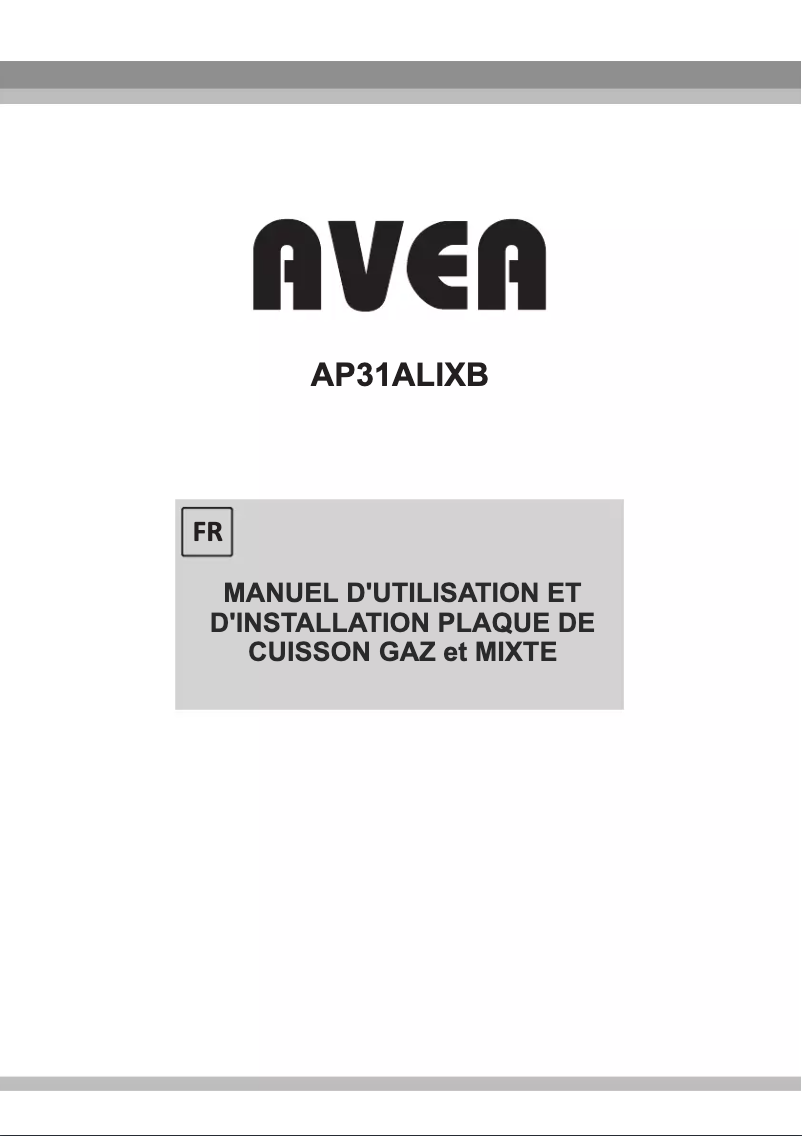 Page n°1 - Manuel utilisateur AVEA AP31ALIXB
