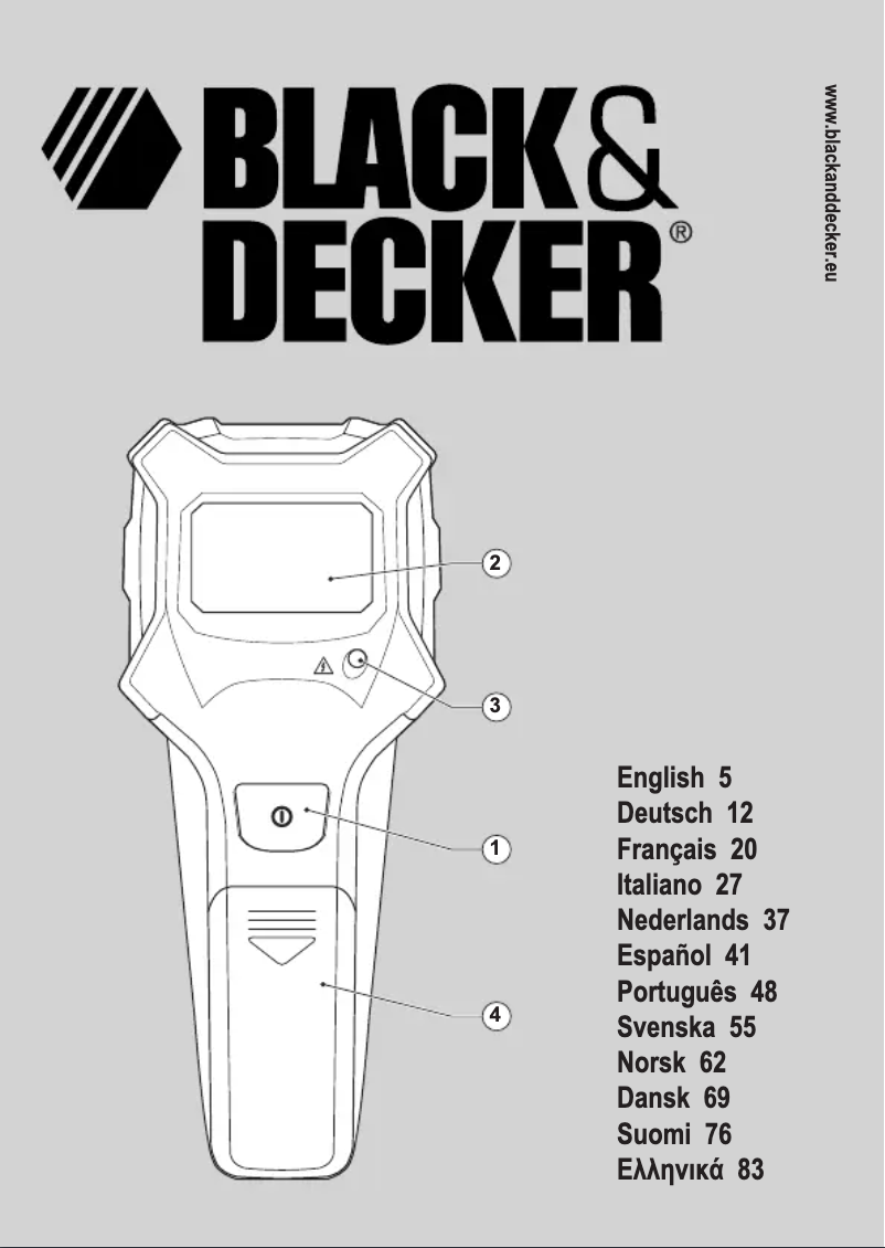 Page 1 de la notice Manuel utilisateur Black & Decker BDS202