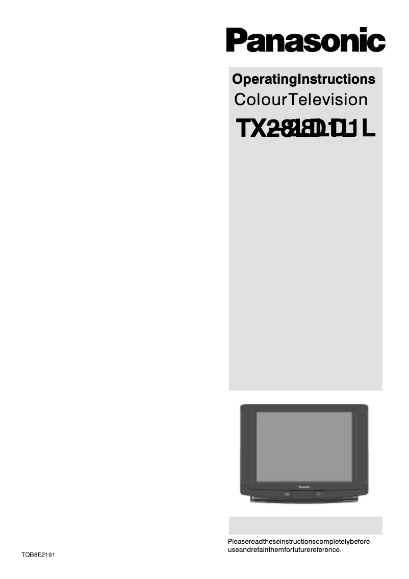 Imagen de la primera página del manual del dispositivo TX-28LD1L