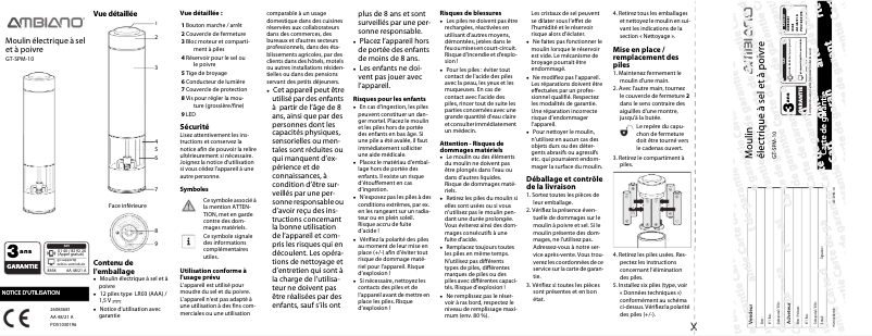 Image de la première page du manuel de l'appareil GT-SPM-10