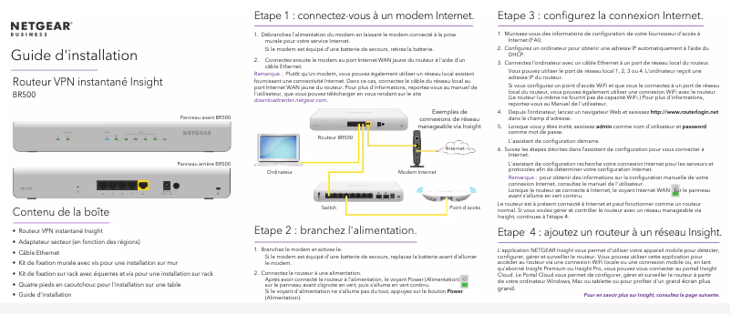 Image de la première page du manuel de l'appareil BR500
