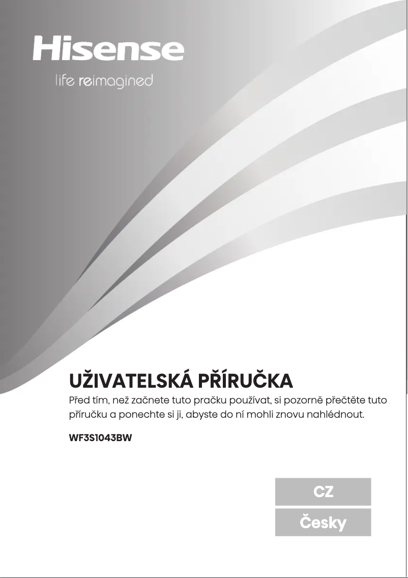 Page 1 de la notice Manuel utilisateur Hisense WF3S1043BW