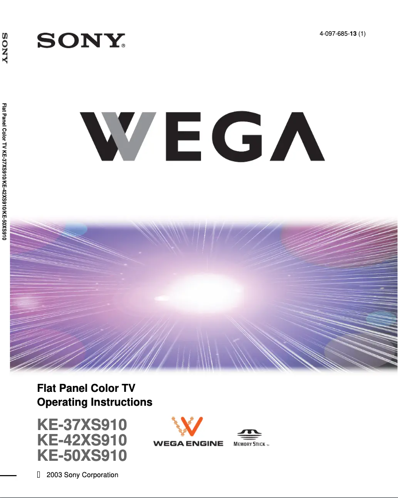 Image de la première page du manuel de l'appareil KE-50XS910