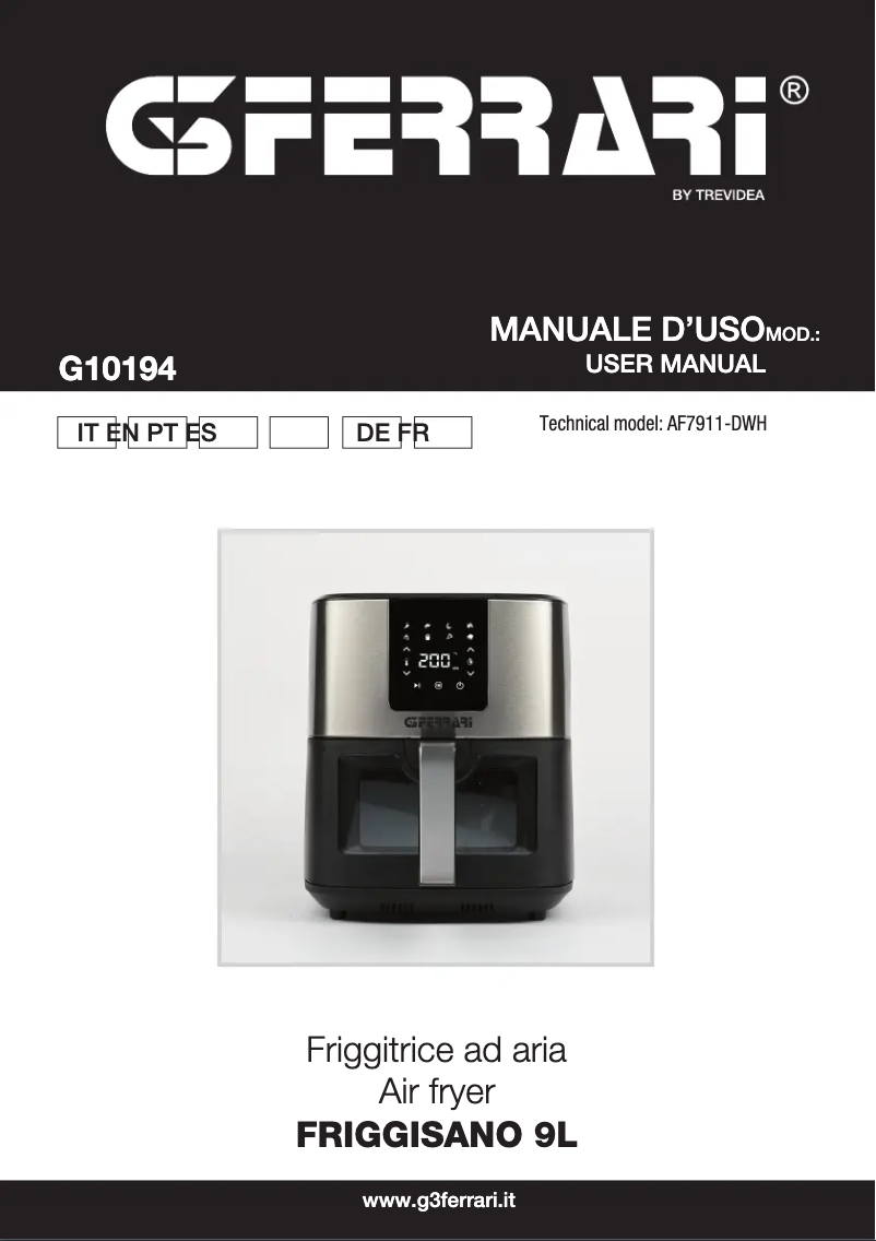 Page n°1 - Manuel utilisateur G3 Ferrari Friggisano 9L G10194