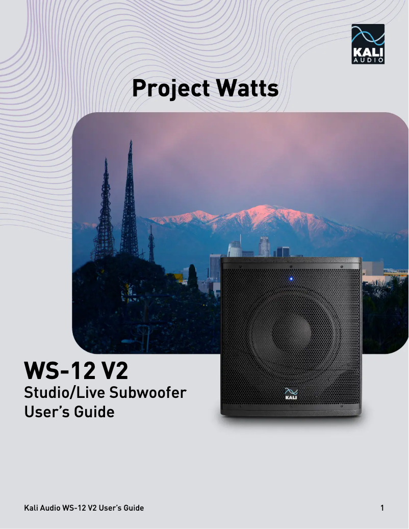 Page n°1 - Manuel utilisateur Kali Audio WS-12 V2