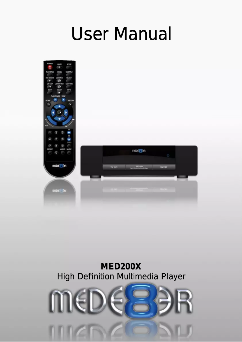 Página 1 del manual Manual de usuario Mede8er MED200X