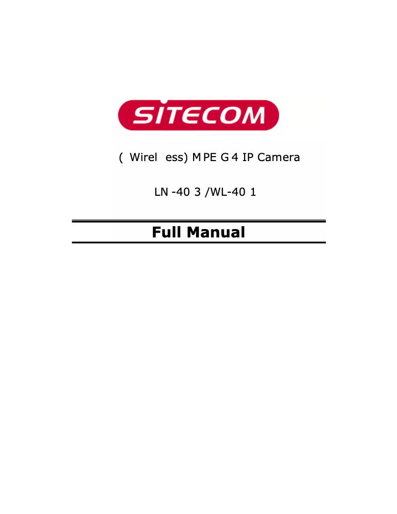 Page 1 de la notice Manuel utilisateur Sitecom WL-401