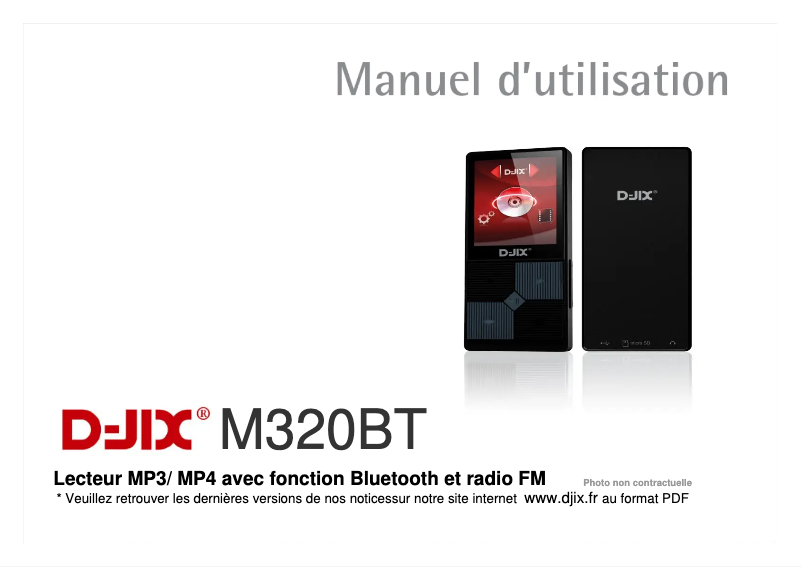 Image de la première page du manuel de l'appareil M320BT