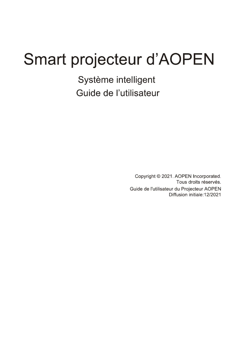 Page n°1 - Manuel utilisateur Aopen PV12a