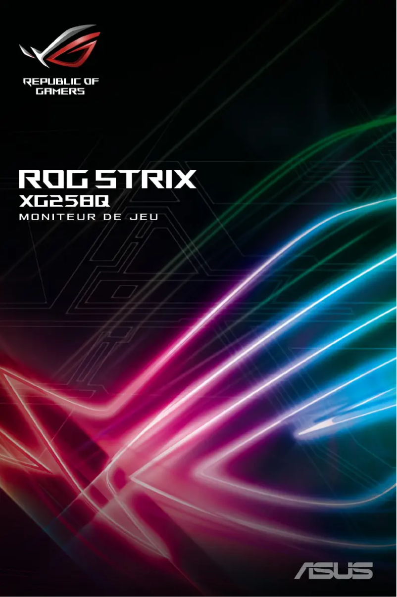 Image de la première page du manuel de l'appareil ROG Strix XG258Q