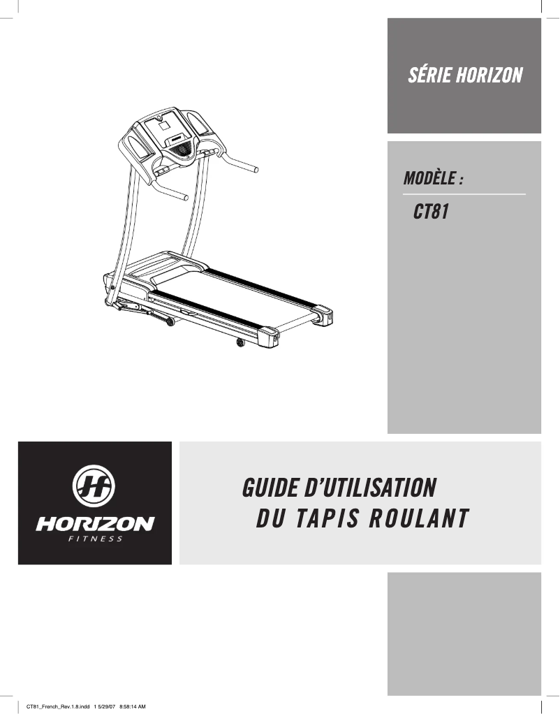 Image de la première page du manuel de l'appareil CT81