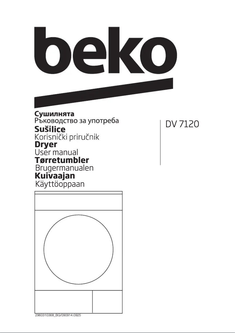 Página 1 del manual Manual de usuario Beko DV 7120