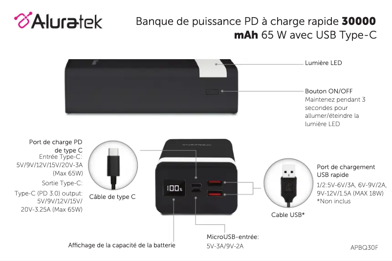 Image de la première page du manuel de l'appareil APBQ30F