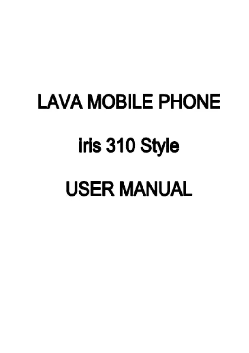 Page n°1 - Manuel utilisateur Lava Iris 310 Style