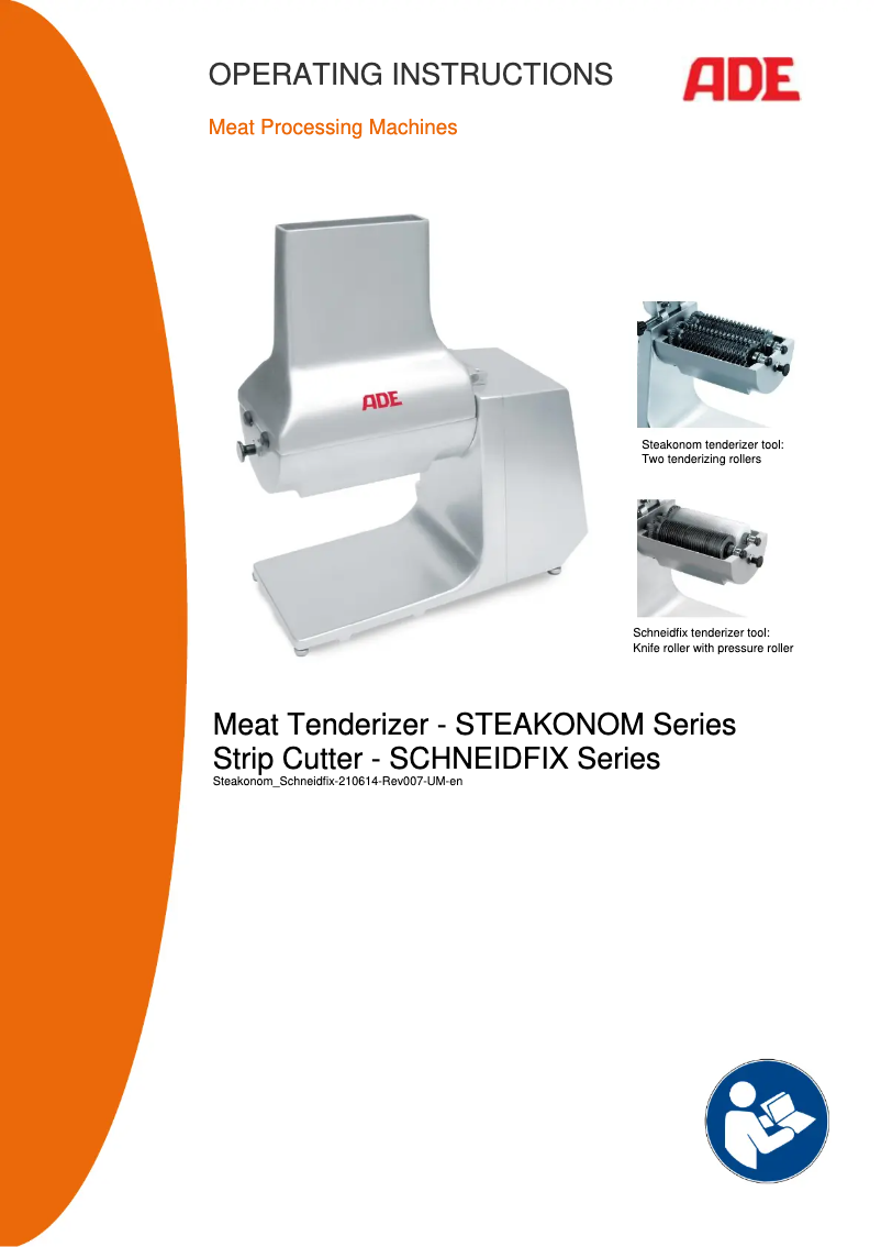 Page 1 de la notice Manuel utilisateur ADE Steakonom