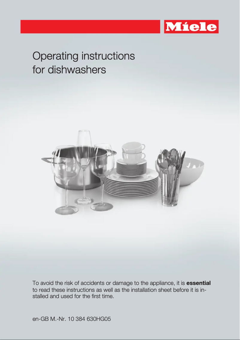Page 1 of the manual User Manual Miele G 6660 SCVi