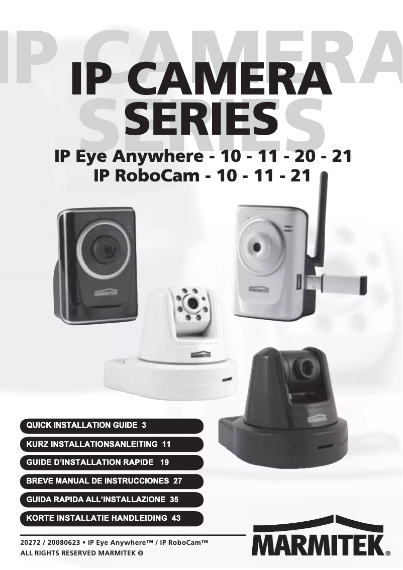 Page n°1 - Manuel utilisateur Marmitek IP RoboCam 21